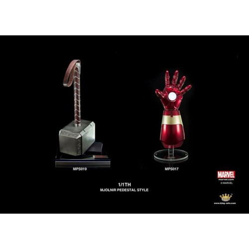 King Arts 1/1 Movie Props Series Avengers Age of Ultron: Thor Hammer Mjolnir & Mark 43 Armor Set (Pedestal Style) image 1