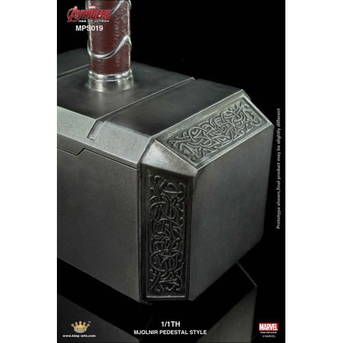 King Arts 1/1 Movie Props Series Avengers Age of Ultron: Thor Hammer Mjolnir & Mark 43 Armor Set (Pedestal Style) image 5