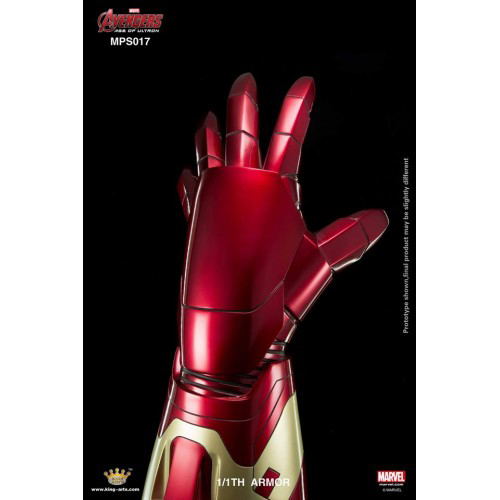 King Arts 1/1 Movie Props Series Avengers Age of Ultron: Thor Hammer Mjolnir & Mark 43 Armor Set (Pedestal Style) image 9