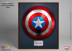 King Arts 1/1 Movie Props Series Captain America The Winter Soldier: Classic Captain America Shield (Wall Fixed Style)_