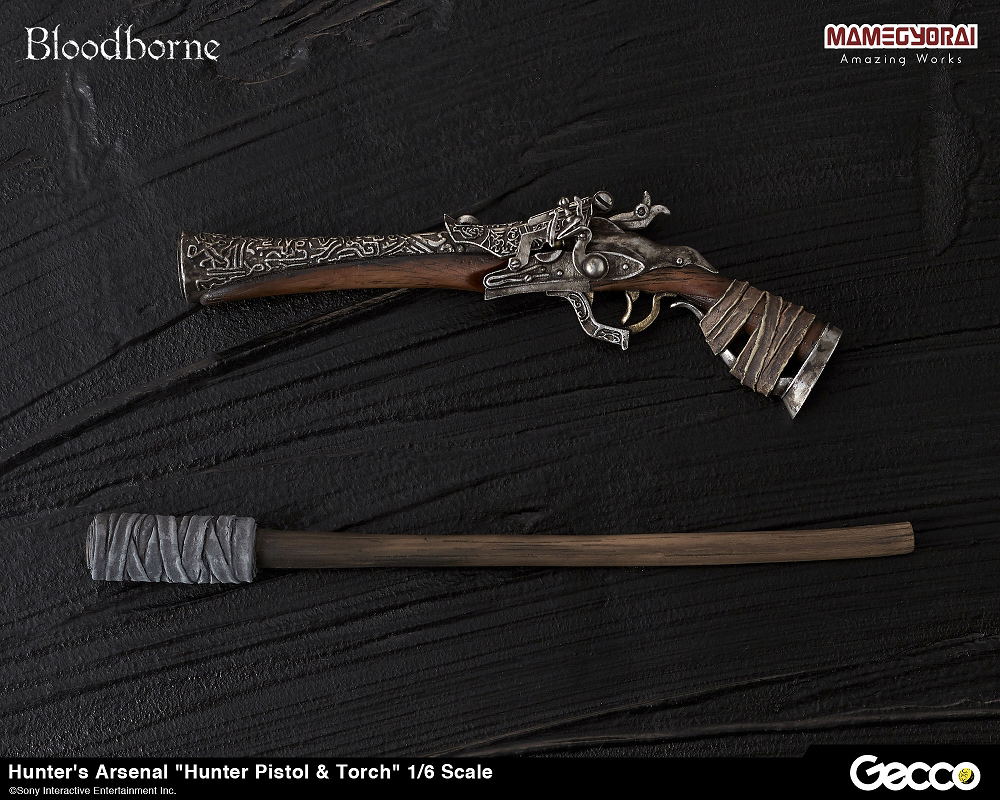 1/6 スケールBloodborne 武器セット Bloodborne 1/6 Scale Weapon: Hunter's Arsenal Hunter Pistol & Torch