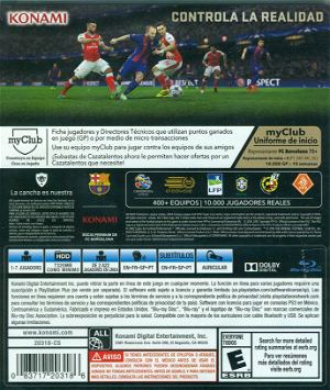 Pro Evolution Soccer 2017 (Spanish Texts Back Cover)