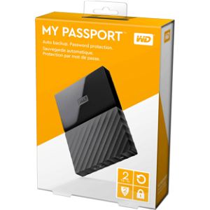 Western Digital My Passport Portable 2TB, USB 3.0 (Black)