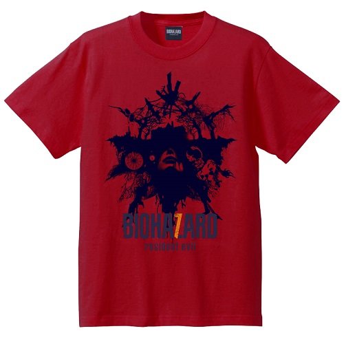 Biohazard 7 Resident Evil T-Shirt Red (S Size) image 1