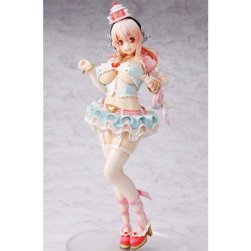 Nitro Super Sonic 1/7 Scale Painted Figure: Super Sonico 10th Anniversary Birthday Party Ver. image 1