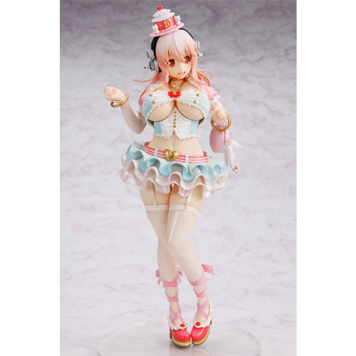 Nitro Super Sonic 1/7 Scale Painted Figure: Super Sonico 10th Anniversary Birthday Party Ver. image 3