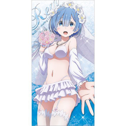 Re:Zero Kara Hajimeru Isekai Seikatsu 120cm Big Towel: Wedding Rem image 1