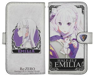 Re:Zero kara Hajimeru Isekai Seikatsu Book Style Smartphone Case: Emilia_