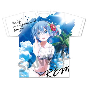 Re:Zero - Starting Life In Another World Full Graphic T-shirt - Rem (M Size)_