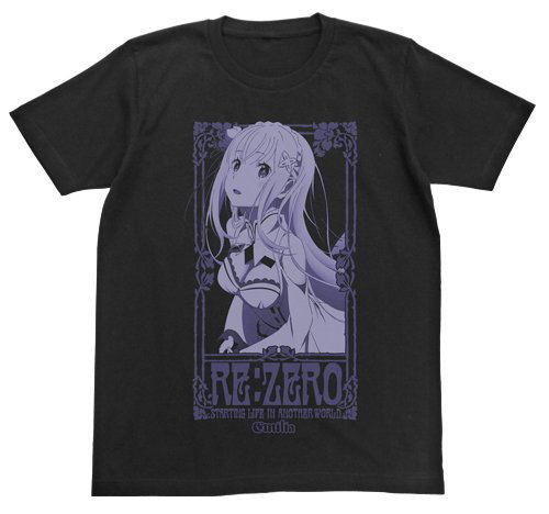 Re:Zero - Starting Life In Another World - Emilia T-shirt (Black | Size M) image 1