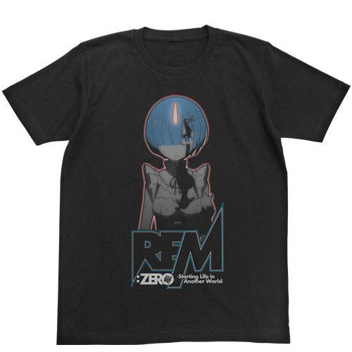 Re:Zero - Starting Life In Another World - Rem Glow In The Dark T-shirt (Black | Size M) image 1