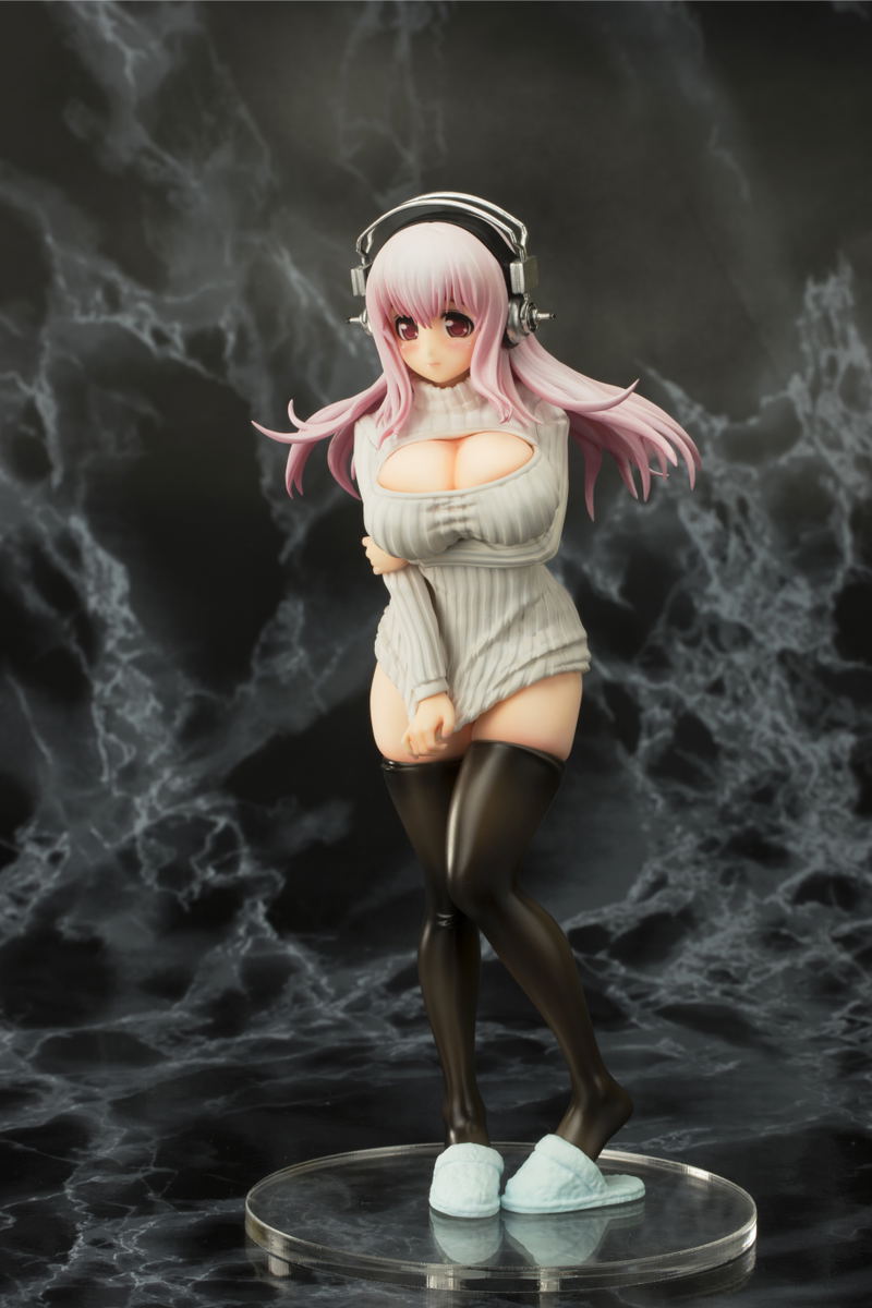 Super Sonico 1/8 Scale Pre-Painted Figure: Super Sonico Sexy Knit Ver. image 2