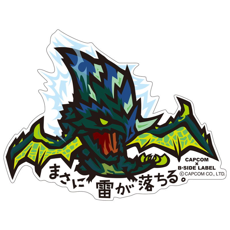 CAPCOM x B-SIDE Label Monster Hunter XX Sticker: Masani Kaminari ga Ochiru image 1
