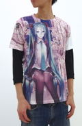 Hatsune Miku Haru Miku Full Graphic T-shirt White (XL Size) [Re-run] thumbnail 3