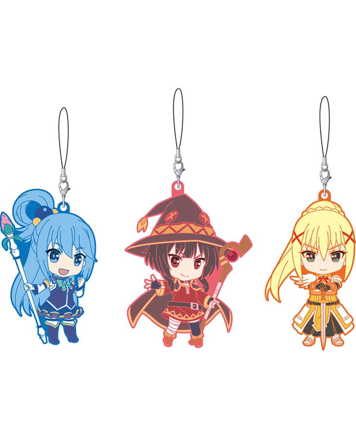 Nendoroid Plus Kono Subarashii Sekai ni Syukufuku wo! 2 Rubber Strap Set: Aqua, Megumin & Darkness image 1