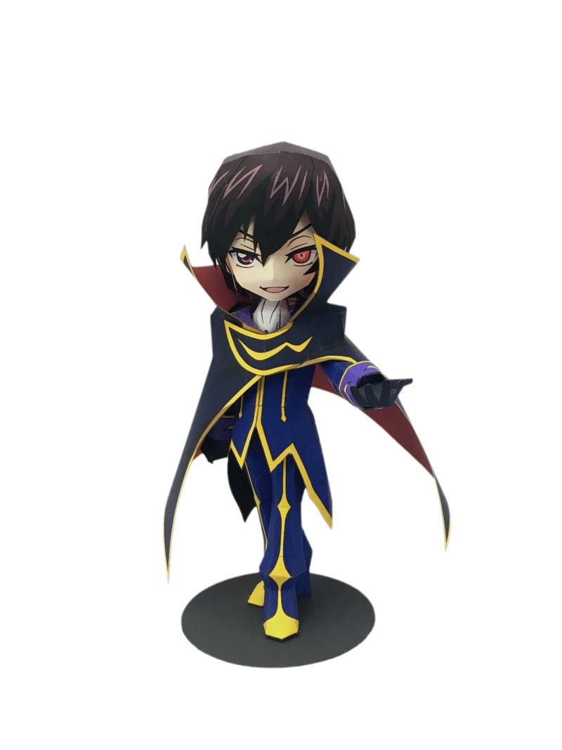 Code Geass Lelouch of the Rebellion R2 PEPA-CUTE SD Paper Figure: Lelouch Lamperouge image 1