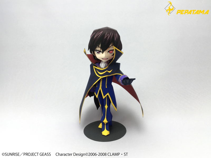 Code Geass Lelouch of the Rebellion R2 PEPA-CUTE SD Paper Figure: Lelouch Lamperouge image 2