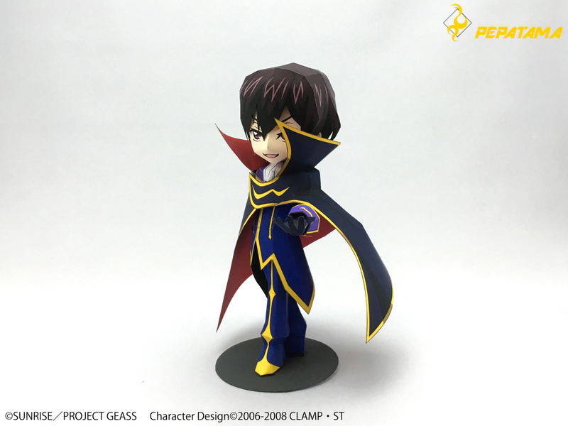 Code Geass Lelouch of the Rebellion R2 PEPA-CUTE SD Paper Figure: Lelouch Lamperouge image 3