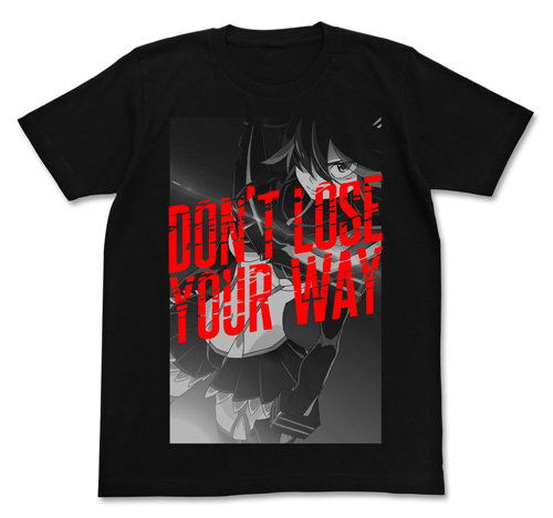 Kill La Kill Don't Lose Your Way T-shirt Black (M Size) [Re-run] image 1