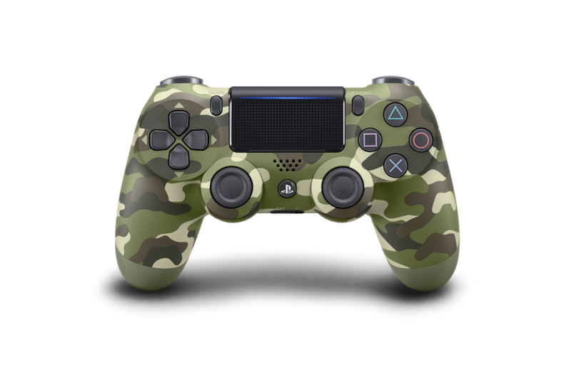 New DualShock 4 CUH-ZCT2 Series (Green Camouflage) image 1