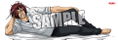 ALL OUT!! Dakimakura Cover Platinum Grade: Sekizan Takuya thumbnail 2