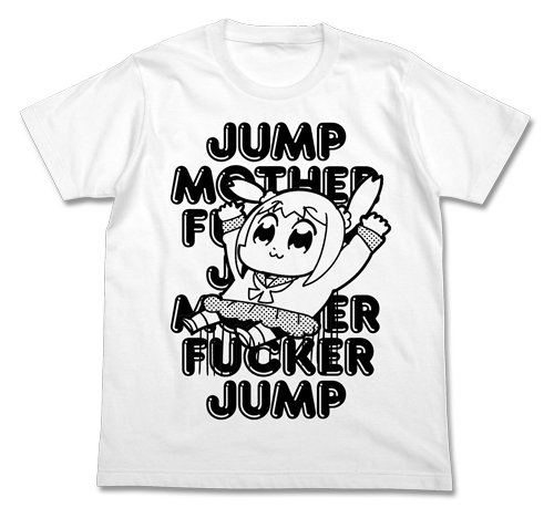 Pop Team Epic Jump T-shirt White (M Size) (Re-run) image 1