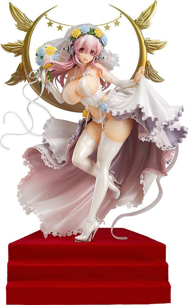 Super Sonico 1/6 Scale Pre-Painted Figure: Super Sonico 10th Anniversary Wedding Ver. image 1