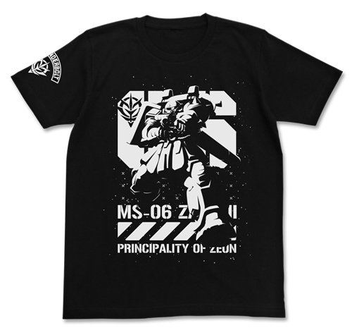 Mobile Suit Gundam Thunderbolt - Thunderbolt Ver. Zaku T-shirt Black (XL Size) image 1