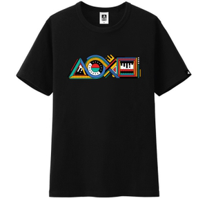 PlayStation Geometry Stytle T-Shirt Black (L Size)_