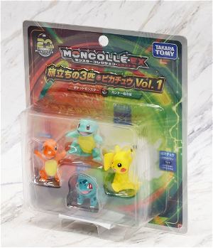 Pokemon Monster Collection EX 20th Anniversary: Three Pokemon of Departure + Pikachu Vol.1 Kanto Region