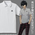 Persona 5 Shujin Academy High School Design Polo Shirt White (S Size) thumbnail 4
