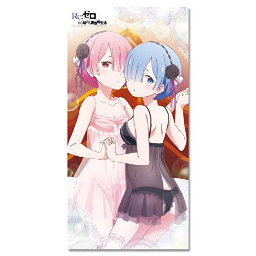 Re:Zero kara Hajimeru Isekai Seikatsu Microfiber Bath Towel: Rem & Ram (Re-run) image 1