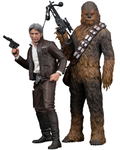 ARTFX+ Star Wars Episode VII The Force Awakens 1/10 Scale Pre-Painted Figure: Han Solo & Chewbacca 2 Pack The Force Awakens Edition thumbnail 1