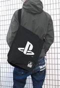 PlayStation Logo Shoulder Tote Bag Black thumbnail 2