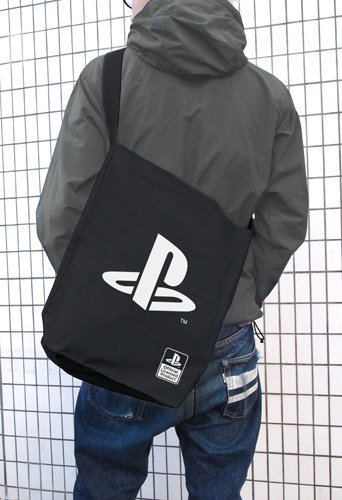 PlayStation Logo Shoulder Tote Bag Black image 2