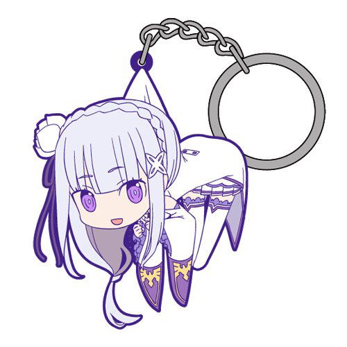 Re:Zero kara Hajimeru Isekai Seikatsu Tsumamare Keychain: Emilia (Re-run) image 1