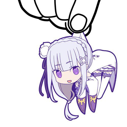 Re:Zero kara Hajimeru Isekai Seikatsu Tsumamare Keychain: Emilia (Re-run) image 2