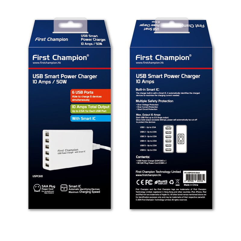 First Champion USB Smart Power Chargers (10.0A) image 3