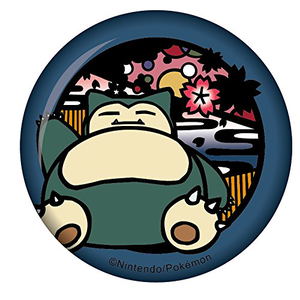 Pokemon Kirie Series Japanese Paper Style Can Badge: Snorlax_