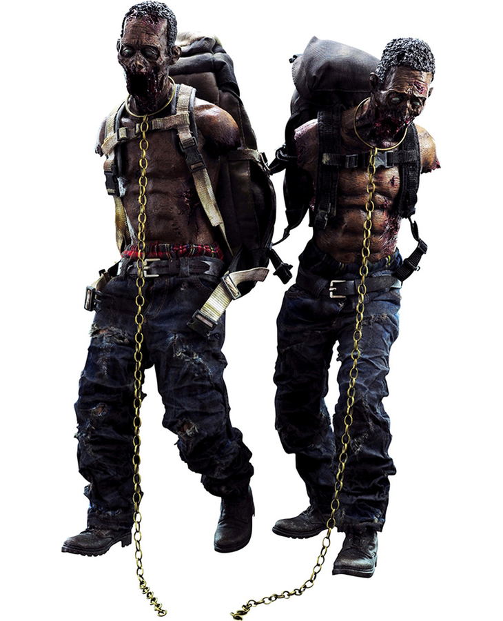 The Walking Dead 1/6 Scale Pre-Painted Figure: Michonne's Pet Walker Twin Pack image 1