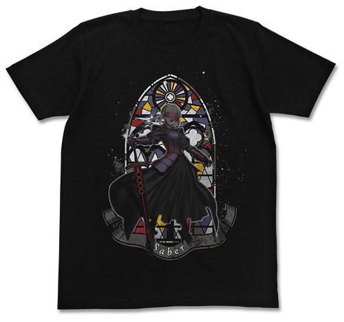 Fate/Grand Order Arturia Pendragon [Alter] T-shirt Black (L Size) image 1