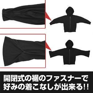 Itemya Wizard Zipper Hoodie Plain Stitch Ver. Black (XL Size)