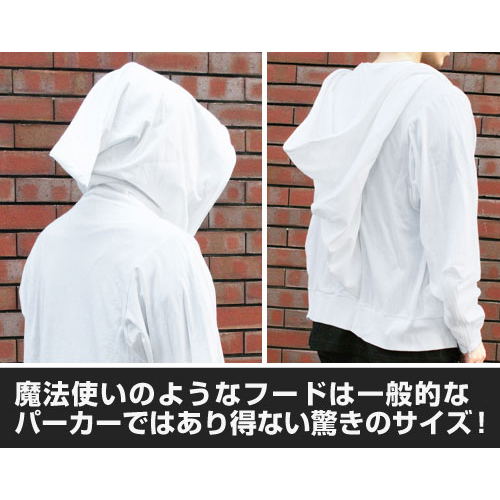 Itemya Wizard Zipper Hoodie Plain Stitch Ver. White (M Size) image 3