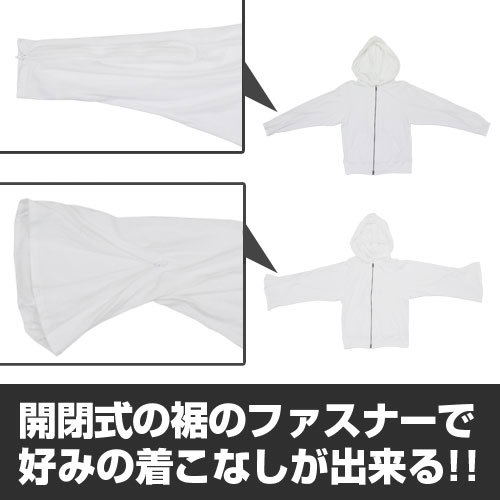 Itemya Wizard Zipper Hoodie Plain Stitch Ver. White (M Size) image 4