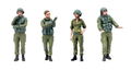 PLAMAX 35-01-02 1/35 Scale Plastic Model Kit: Israel Defense Forces Tank Crew Set #1 thumbnail 1