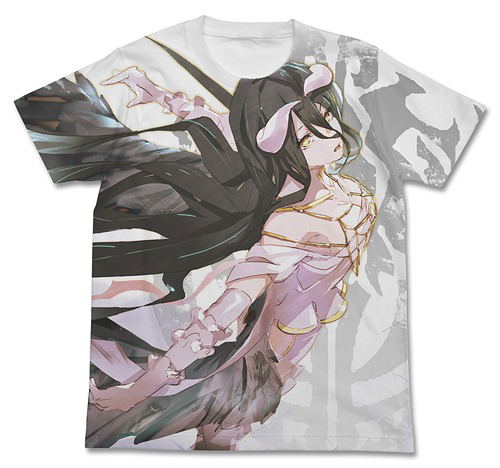 Overlord Albedo Full Graphic T-shirt (White | Size XL) image 1