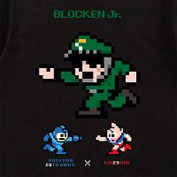 Rockman 29th Anniversary × Kin29man Collaboration T-shirt - Blocken Jr. (S Size)