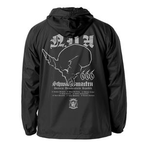 Schwarzesmarken 666 Schwarzesmarken Hooded Windbreaker Black x White (M Size)_