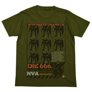 Schwarzesmarken 666 Tsf Squadron Balalaika T-shirt Moss (S Size)_