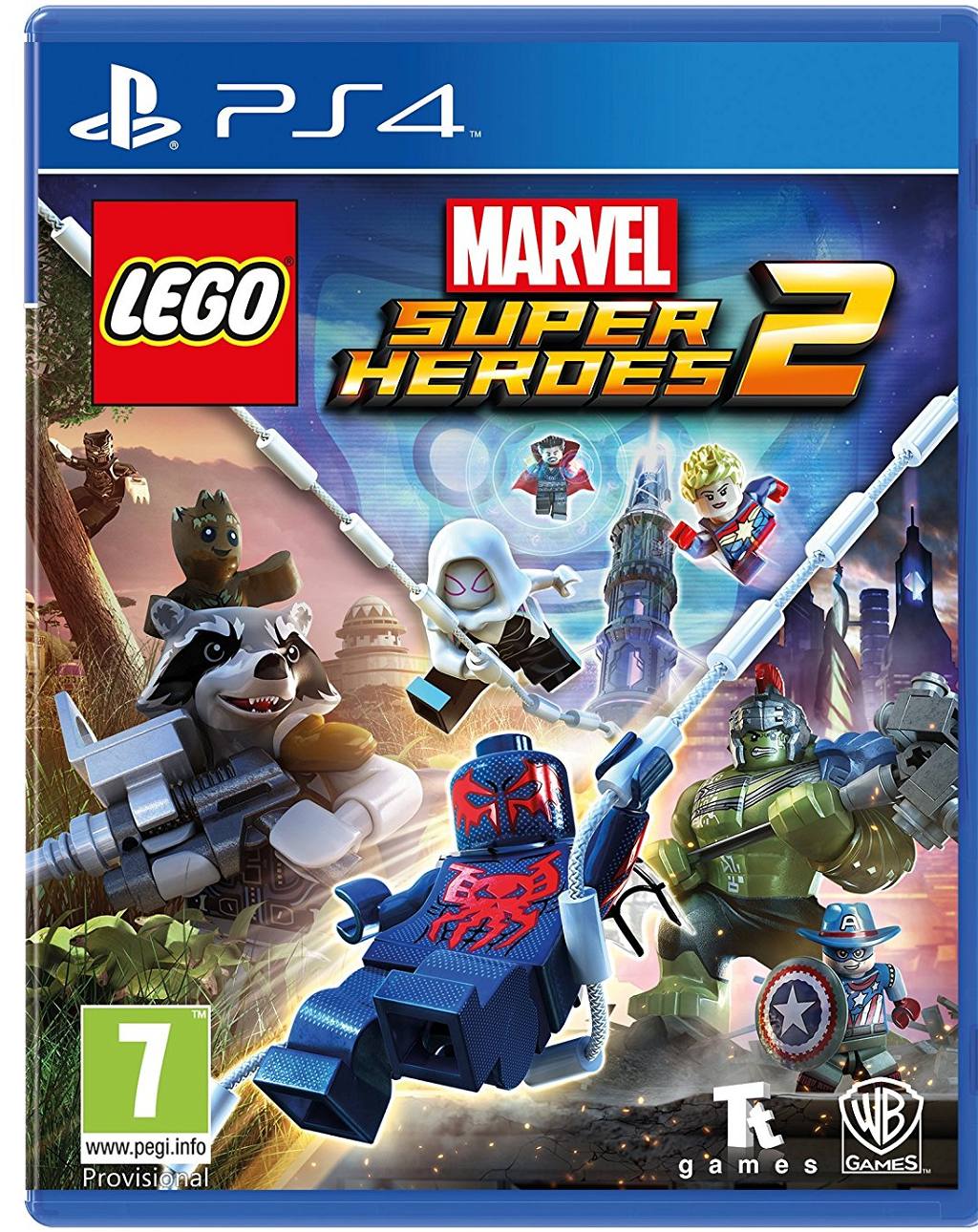 læbe På hovedet af læsning LEGO Marvel Super Heroes 2 for PlayStation 4